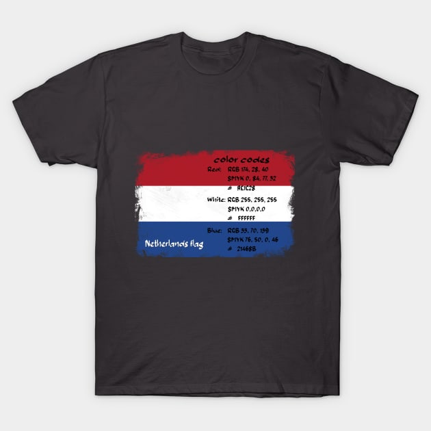 Netherlands flag. T-Shirt by hveyart